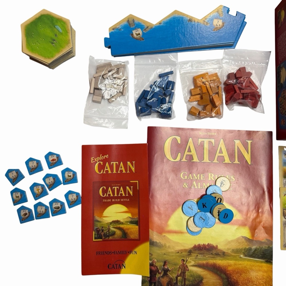 Settlers of Catan Board Game Klaus Teuber Not Complete Parts Pieces - Picture 2 of 7
